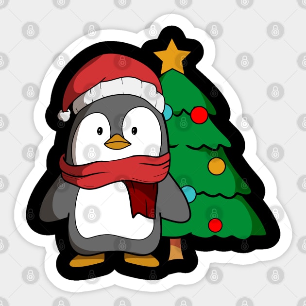 Penguin Santa Hat Christmas Sticker by TheBeardComic